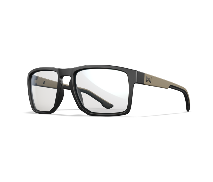 Wiley X WX FOUNDER Oval Sunglasses Matte Black And Tan Frame 56-17-135