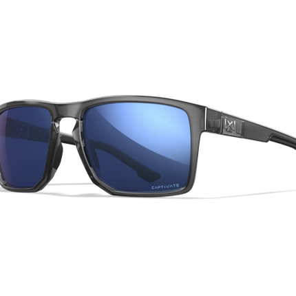 Wiley X WX FOUNDER Oval Sunglasses Gloss Crystal Grey Frame 56-17-135