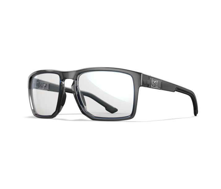 Wiley X WX FOUNDER Oval Sunglasses Gloss Crystal Grey Frame 56-17-135