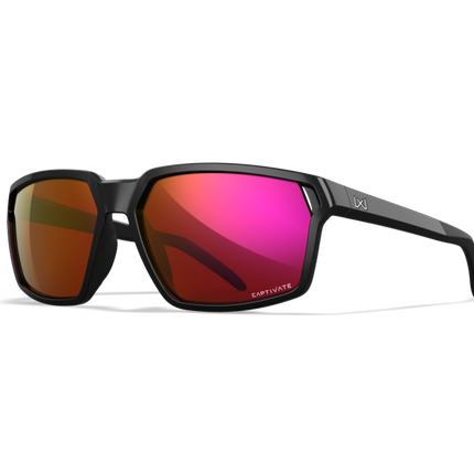 Wiley X WX SIERRA Oval Sunglasses Gloss Black 60-15-133