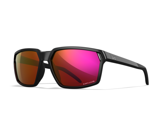 Wiley X WX SIERRA Oval Sunglasses Gloss Black 60-15-133