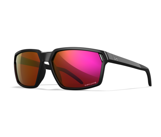 Wiley X WX SIERRA Oval Sunglasses Gloss Black 60-15-133