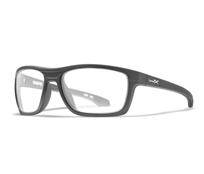 Wiley X WX KINGPIN Oval Sunglasses Matte Graphite 60-19-122