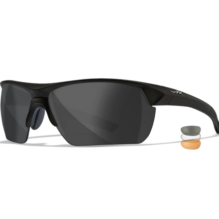 Wiley X GUARD ADVANCED Semi Rimless Sunglasses Matte Black 76-7-125