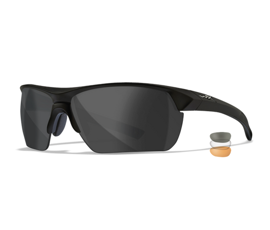 Wiley X GUARD ADVANCED Semi Rimless Sunglasses Matte Black 76-7-125
