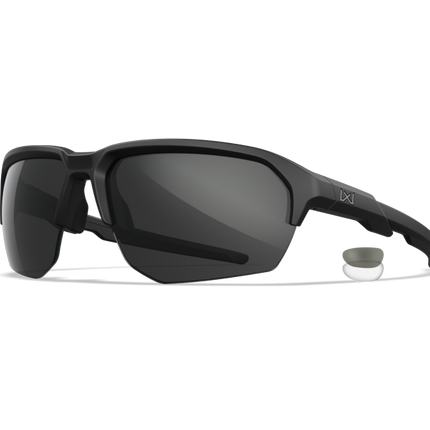 Wiley X WX JAKL Semi Rimless Sunglasses Matte Black 67-8-132