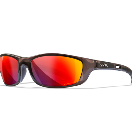 Wiley X P-17 Oval Sunglasses Black Crystal 61-18-120