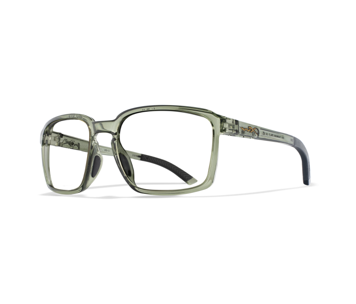 Wiley X WX ALFA Oval Sunglasses Gloss Crystal Light Olive 56-18-135