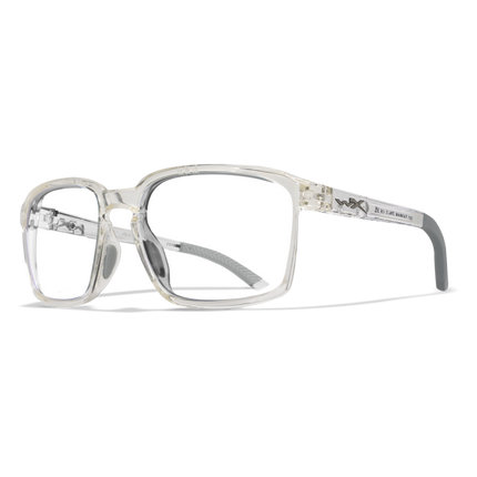 Wiley X WX ALFA Oval Sunglasses Gloss Clear Crystal 56-18-135