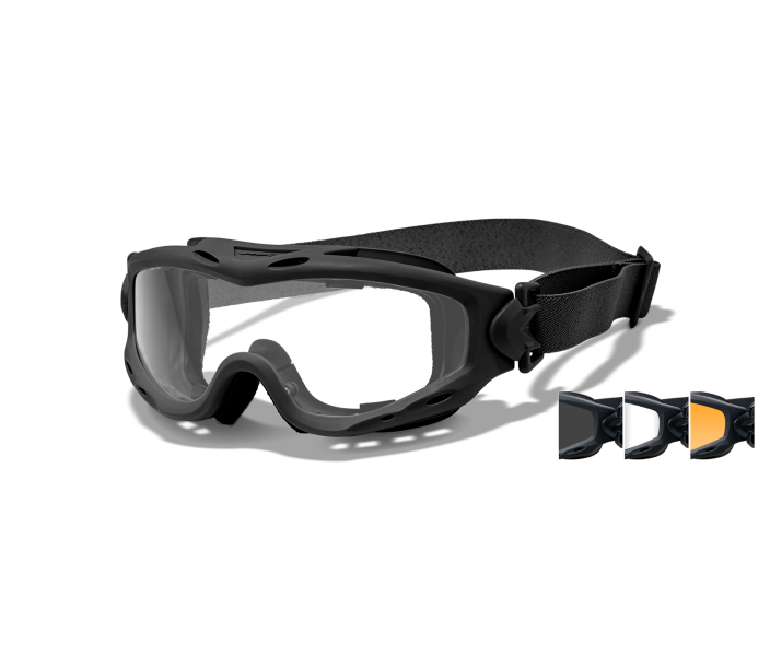Wiley X SPEAR Goggle Sunglasses Matte Black 42-24--
