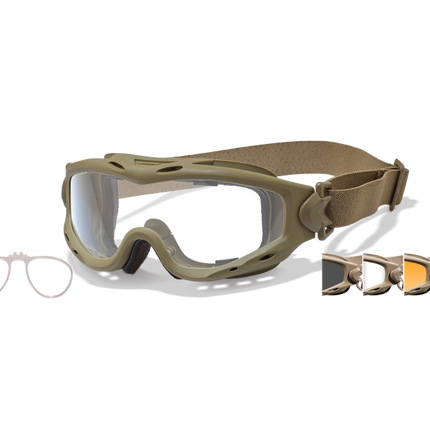 Wiley X SPEAR Goggle Sunglasses Tan 42-24--