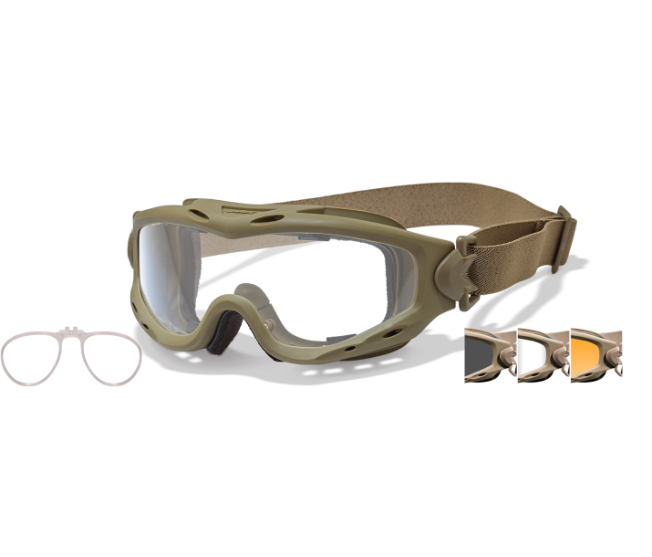 Wiley X SPEAR Goggle Sunglasses Tan 42-24--