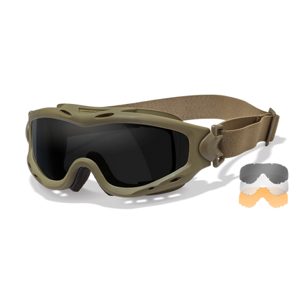 Wiley X SPEAR Goggle Sunglasses Tan 42-24--