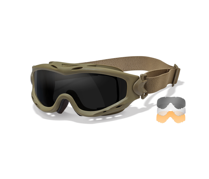 Wiley X SPEAR Goggle Sunglasses Tan 42-24--