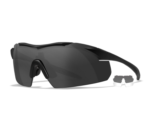 Wiley X WX VAPOR Semi Rimless Sunglasses Matte Black 44-25-133