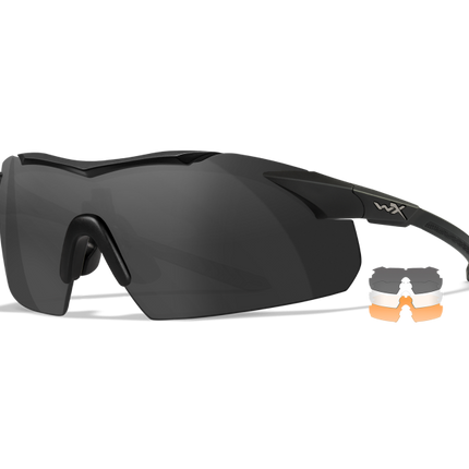 Wiley X WX VAPOR Semi Rimless Sunglasses Matte Black 44-25-133