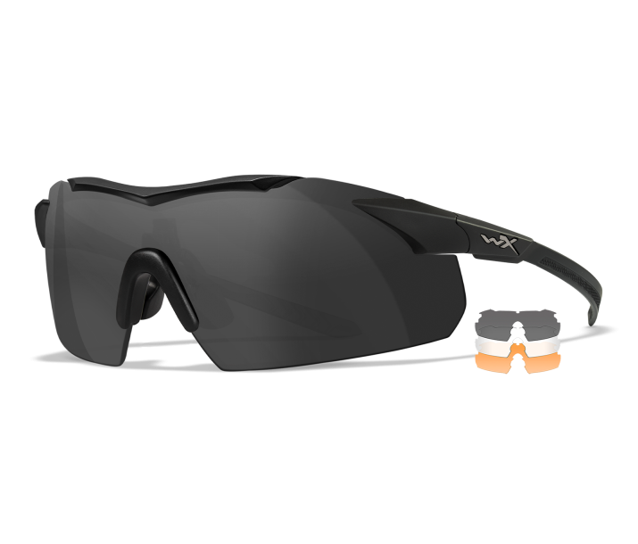 Wiley X WX VAPOR Semi Rimless Sunglasses Matte Black 44-25-133