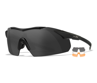 Wiley X WX VAPOR Semi Rimless Sunglasses Matte Black 44-25-133