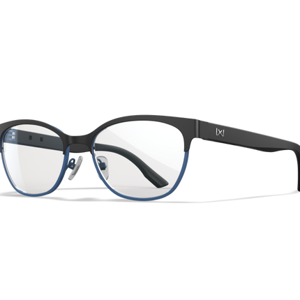 Wiley X WX HARMONY Full Rim Eyeglasses Matte Black/dark Blue Frame 55-18-145