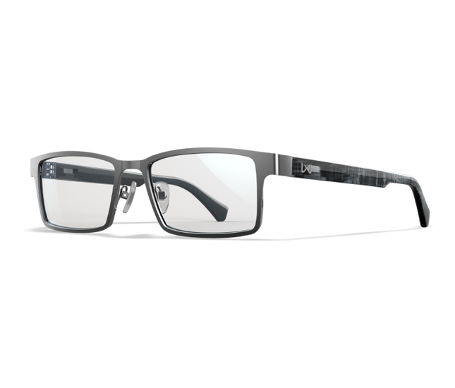 Wiley X WX TIG Full Rim Eyeglasses Grey Stripes/dark Gunmetal 53-16-140