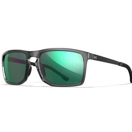 Wiley X WX AXE Oval Sunglasses Gloss Crystal Grey Frame 56-18-130