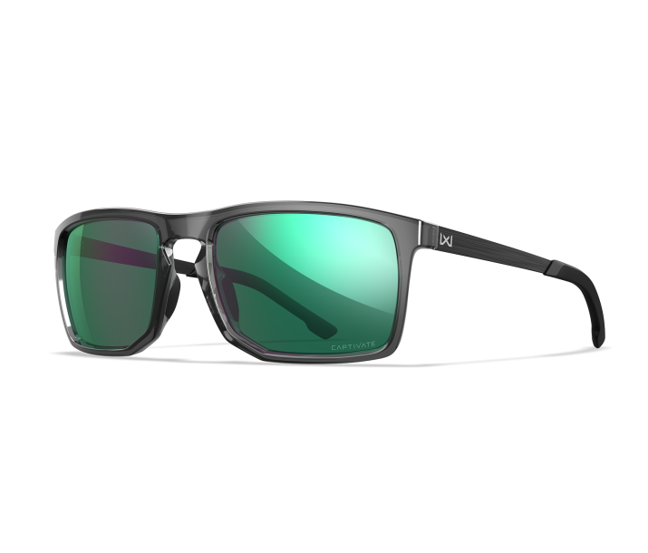 Wiley X WX AXE Oval Sunglasses Gloss Crystal Grey Frame 56-18-130