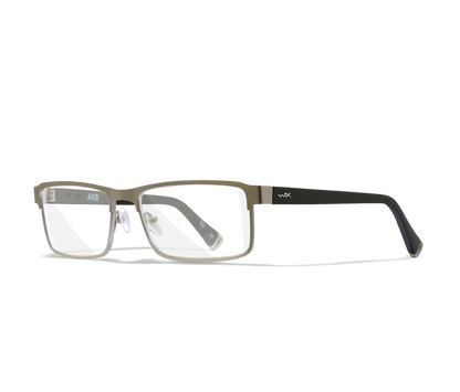 Wiley X WX AXIS Full Rim Eyeglasses Matte Silver / Gloss Black 58-16-140