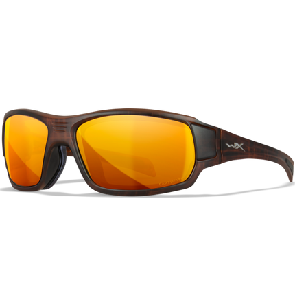 Wiley X WX BREACH Oval Sunglasses Matte Hickory Brown 63-15-115