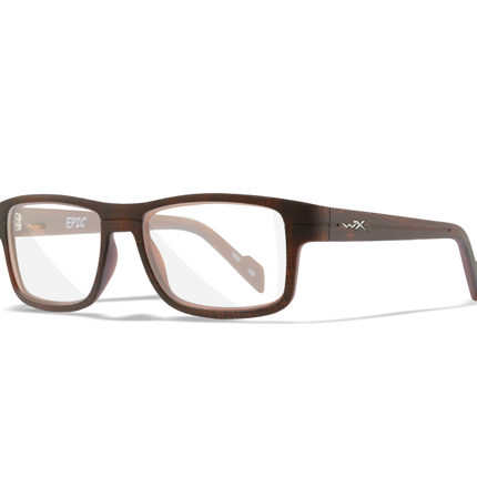 Wiley X WX EPIC Full Rim Eyeglasses Matte Hickory Brown 55-17-145