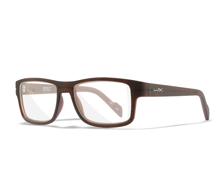 Wiley X WX EPIC Full Rim Eyeglasses Matte Hickory Brown 55-17-145