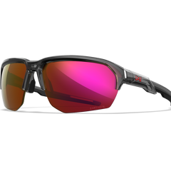 Wiley X WX JAKL Semi Rimless Sunglasses Gloss Crystal Grey 67-8-132