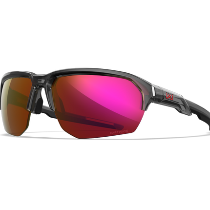 Wiley X WX JAKL Semi Rimless Sunglasses Gloss Crystal Grey 67-8-132