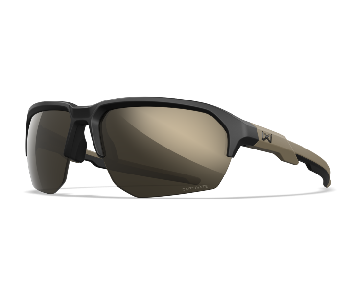 Wiley X WX JAKL Semi Rimless Sunglasses Matte Black 67-8-132