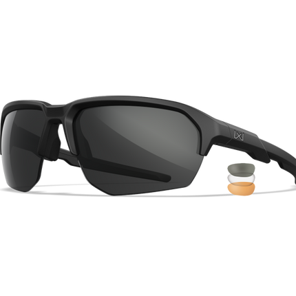 Wiley X WX JAKL Semi Rimless Sunglasses Matte Black 67-8-132