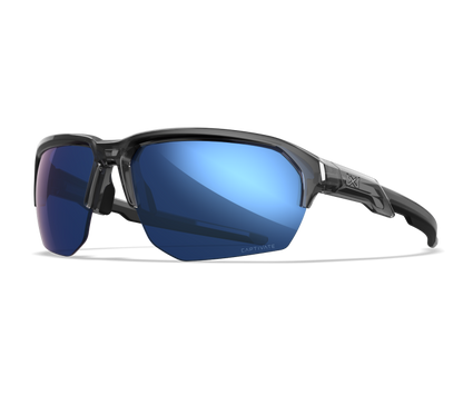 Wiley X WX JAKL Semi Rimless Sunglasses Gloss Crystal Grey 67-8-132