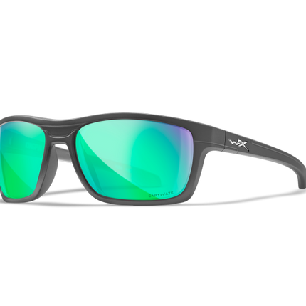 Wiley X WX KINGPIN Oval Sunglasses Matte Graphite 60-19-122