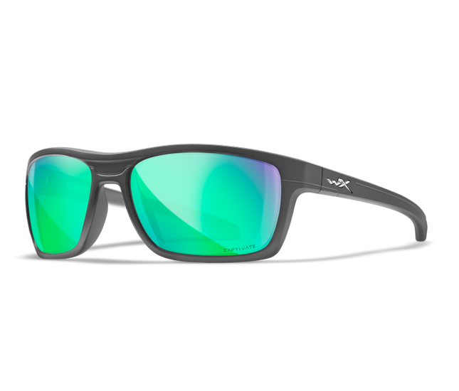 Wiley X WX KINGPIN Oval Sunglasses Matte Graphite 60-19-122