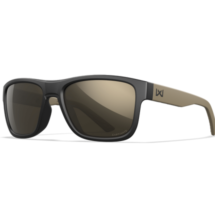Wiley X WX OVATION Oval Sunglasses Matte Black W/tan 56-18-140