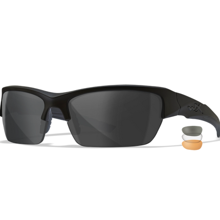 Wiley X WX VALOR Semi Rimless Sunglasses Matte Black 70-19-120