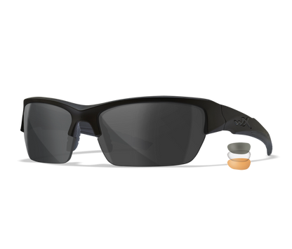 Wiley X WX VALOR Semi Rimless Sunglasses Matte Black 70-19-120