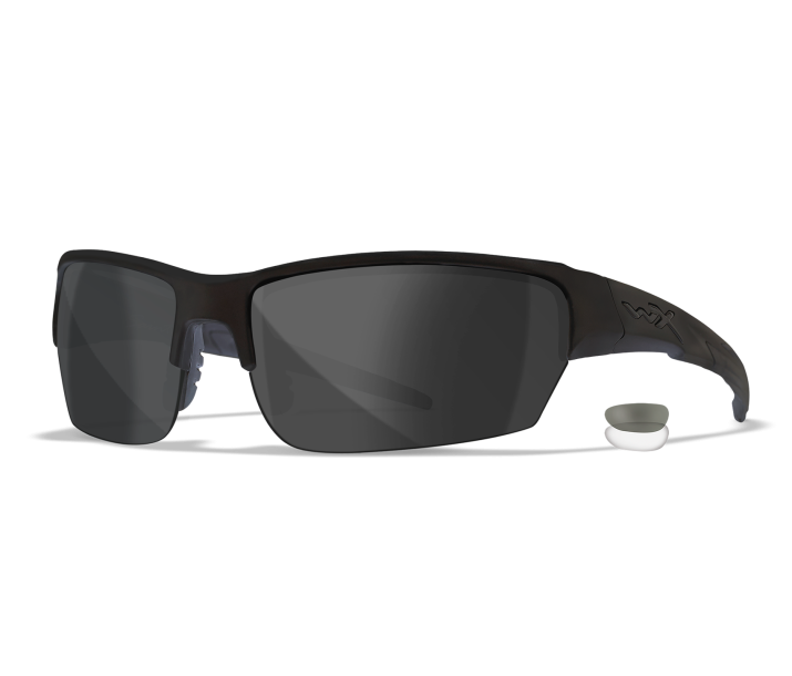 Wiley X WX VALOR Semi Rimless Sunglasses Matte Black 70-19-120
