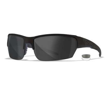 Wiley X WX VALOR Semi Rimless Sunglasses Matte Black 70-19-120