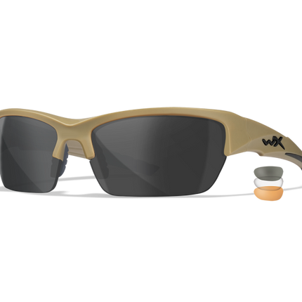 Wiley X WX VALOR Semi Rimless Sunglasses Matte Tan 70-19-120