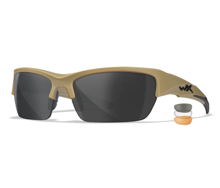 Wiley X WX VALOR Semi Rimless Sunglasses Matte Tan 70-19-120