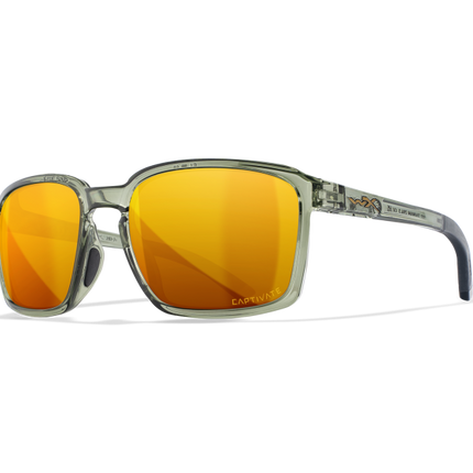 Wiley X WX ALFA Oval Sunglasses Gloss Crystal Light Olive 56-18-135