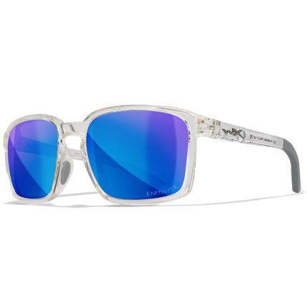 Wiley X WX ALFA Oval Sunglasses Gloss Clear Crystal 56-18-135