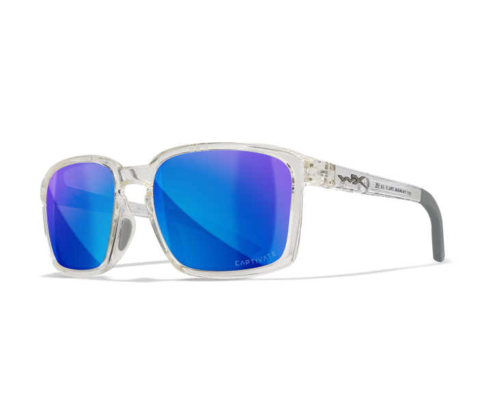 Wiley X WX ALFA Oval Sunglasses Gloss Clear Crystal 56-18-135