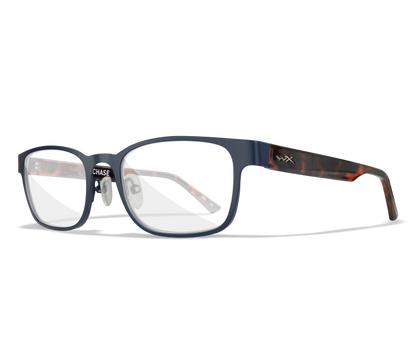 Wiley X WX CHASE Full Rim Eyeglasses Matte Blue / Gloss Demi 53-18-145