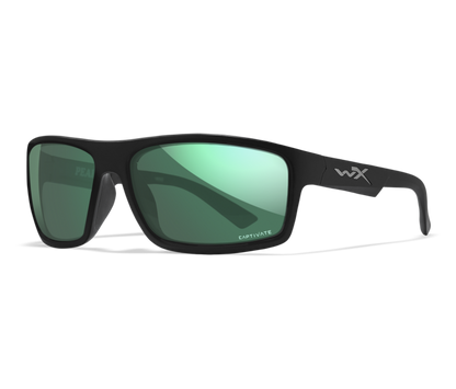 Wiley X WX PEAK Oval Sunglasses Matte Black 65-15-130