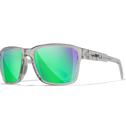 Wiley X WX TREK Oval Sunglasses Gloss Crystal Light Grey 57-17-140